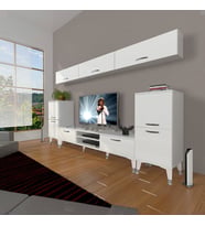 Decoraktiv Eko 9 Slm Dvd Silver Tv Ünitesi Tv Sehpası (Beyaz)