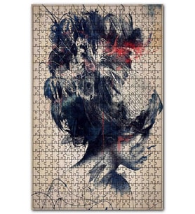 Cakapuzzle Bandanalı Gür Saçlı Kadın Görseli Puzzle Yapboz MDF (Ahşap) (255 Parça)