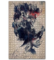 Cakapuzzle Bandanalı Gür Saçlı Kadın Görseli Puzzle Yapboz MDF (Ahşap) (255 Parça)