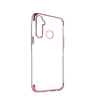 Realme C3 Kılıf Zore Dört Köşeli Lazer Silikon Kılıf (Rose)