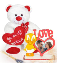 45 cm İyi ki varsın Kalpli Ayı & Love Çerçeve (Model 3)