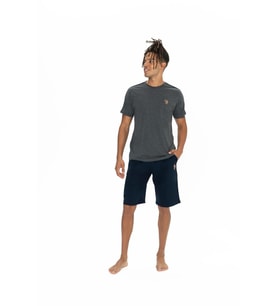 U.S. Polo Assn. Erkek Yuvarlak Yaka Pijama Şort Takım (Antrasit)