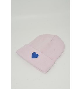 Moxxo Sevgililer Günü Özel Koleksiyonu Mavi Kalp Figürlü Lila Renk Unisex Erkek/Kadın Bere (Pembe)