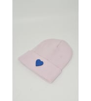 Moxxo Sevgililer Günü Özel Koleksiyonu Mavi Kalp Figürlü Lila Renk Unisex Erkek/Kadın Bere (Pembe)