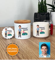 Kişiye Özel Karikatürlü Paramedik Hediye Seti T Kupa, Kalemlik, Anahtarlık Erkek Paramediğe Tıp Bayramı Hediyesi (Kırmızı)