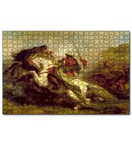 Cakapuzzle Atlı Müslüman Askeri Eugene Delacroix  Puzzle Yapboz MDF (Ahşap) (500 Parça)