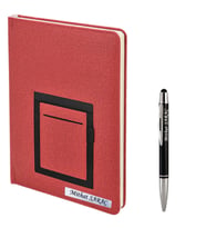 KANGURULU TARİHSİZ DEFTER - AJANDA  İSME ÖZEL KALEM HEDİYELİ (Kırmızı)