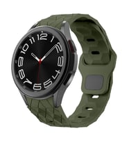 Galaxy Waych 5 44mm KRD-116 20mm Futbol Desenli Spor Tasarımlı Silikon Kordon (Koyu Yeşil)