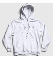Presmono Unisex Beyaz Birds Dark Kapüşonlu Sweatshirt 186040tt (Beyaz)