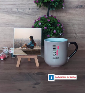 Halaya Hediye Fotoğraflı Dekoratif Taş, Kupa Bardak Beyaz Hediye (Model 10)