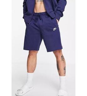 Nike Sportswear Clup Fleece Jersey Standart Fit Kesim Siyah Erkek Spor Şort  (Lacivert)