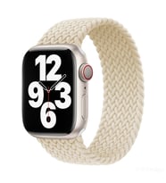 Ally Apple Watch 7-8 45mm 6-5-4 44mm Single loop Plastik Kayış Kordon 3-2-1 42mm (Krem)