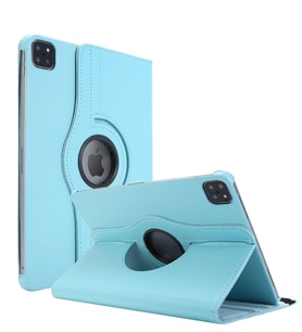Apple İpad Pro 11'' 2020 2.Nesil Kılıf, (A2228-A2068-A2230) 360 Rotating Stand Deri (Mavi)