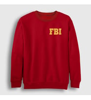 Presmono Unisex Bordo Fbi The Blacklist Sweatshirt 183118tt (Kırmızı)