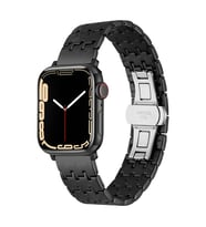 Apple Watch 44mm Zore KRD-86 Metal Kordon (Siyah)