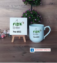 Fizik Öğretmeni Dekoratif Taş, Kupa Bardak Kırmızı Hediye Öğretmenler Günü Hediyesi (Model 4)