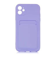 Apple iPhone 12 Kılıf Zore Ofix Kartlık Bölmeli Kılıf (Lila)
