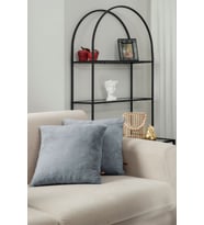 Formeya Çift Tarafı Wellsoft Kumaş 2'li 44x44 cm Hediyelik Dekoratif Pelüş Kırlent Kılıfı Yastık Kılıfı (Gri)