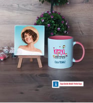 Kimya Öğretmeni Fotoğraflı Dekoratif Taş, Kupa Bardak Beyaz Hediye (Model 6)