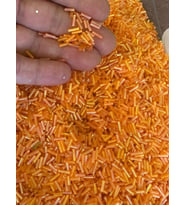 05 MM 50 GR 1. KALİTE CAM OYA YAZMA BORU BONCUK İŞLEME BONCUK (Turuncu)
