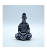 Sidhartha Budha Dekoratif Biblo Heykel (Gümüş)