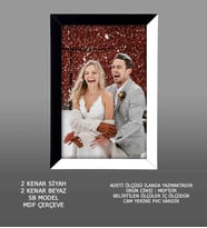 9 Adet 15x21 Çerçeve - Mdf Çerçeve - Fotoğraf Çerçevesi (Siyah - Beyaz)