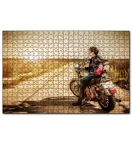 Cakapuzzle Motorcu Gezgin Kız Görseli  Puzzle Yapboz MDF (Ahşap) (255 Parça)
