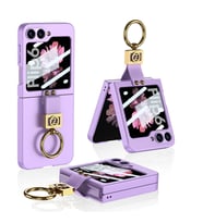 Galaxy Z Flip 6 Kılıf Z Harfli Yüzüklü Kıpta Kılıf (Lila)