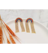 Gökkuşağı Sallantılı Küpe (Gold)