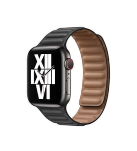 Apple Watch 44/45/46/49mm Kordon Baklalı Deri Kordon 2/3/4/5/6/se/7/8/9/10/11/ul (Siyah)
