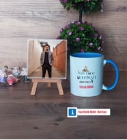 Erkek Türk Dili ve Edebiyatı Öğretmenine Hediye Fotoğraflı Dekoratif Taş, Kupa Bardak Beyaz Hediye (Model 4)