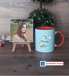 Doğum Günü Hediyesi Fotoğraflı Dekoratif Taş, Kupa Bardak Beyaz Hediye (Model 13)