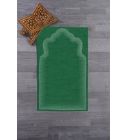 EVDEYA Dijital Baskılı Yıkanabilir Hediyelik Namazlık Seccade 70x130 cm, SECCADE-13-GRİ, (Yeşil)