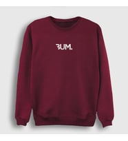 Presmono Unisex Beyaz Bum Gym Spor Chris Bumstead Sweatshirt 356589tt (Bordo)