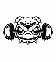 Bulldog Araba Sticker siyah 19x11 CM (Siyah-Siyah)