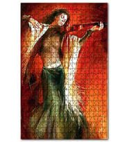 Cakapuzzle Keman Çalan Kadın Puzzle Yapboz MDF (Ahşap) (255 Parça)