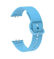 Galaxy Fit 3 Silikon Kordon KRD-110 Suya Dayanıklı Tokalı Strap Kayış (Mavi)
