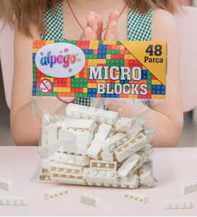 48 Parça Eğitici Mikro Blok (Beyaz)