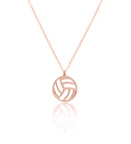 Voleybol Topu Gümüş Kolye (Rose)