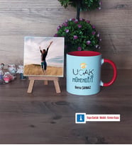 Uçak Mühendisi Fotoğraflı Dekoratif Taş, Kupa Bardak Beyaz Hediye (Model 2)