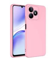 Realme C53 Kılıf Kamera Korumalı iÇi Süet Dokulu Lansman Tipi Silikon (Pembe)