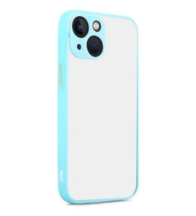 Vendas iPhone 14 Plus Uyumlu (14 Plus) Mara Serisi Arkası Mat Renkli Hux Silikon Kılıf (Turkuaz)