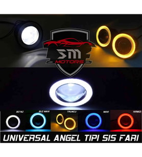 Angel Sis Farı Üniversal 76mm Mercekli (2 adet) (Kırmızı)