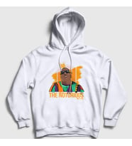 Presmono Unisex Beyaz King The Notorious BIG Kapüşonlu Sweatshirt 40984tt (Beyaz)