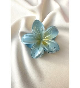 Lotus Hibiscus Çiçeği Premium Çiçek Mandal Toka 7.5 cm (Mint Yeşili)