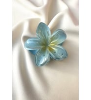 Lotus Hibiscus Çiçeği Premium Çiçek Mandal Toka 7.5 cm (Mint Yeşili)