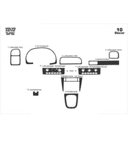 Meriç® Volvo S40 / V40 Ön Torpido Kaplama Maun 10 Parça 2000-2003 (Karbon)