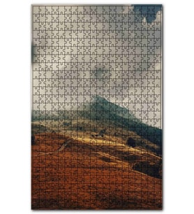 Cakapuzzle Kızıl Otlar ve Bulutlu Tepeler Puzzle Yapboz MDF (Ahşap) (500 Parça)