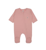 Boydan Fermuarlı Basic Tulum (Pembe)