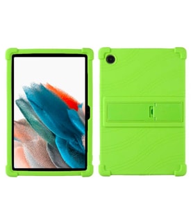 Ally SM Galaxy Tab A8 2021 10.5 (X200-X205) Kılıf Standlı Silikon Kılıf (Yeşil)